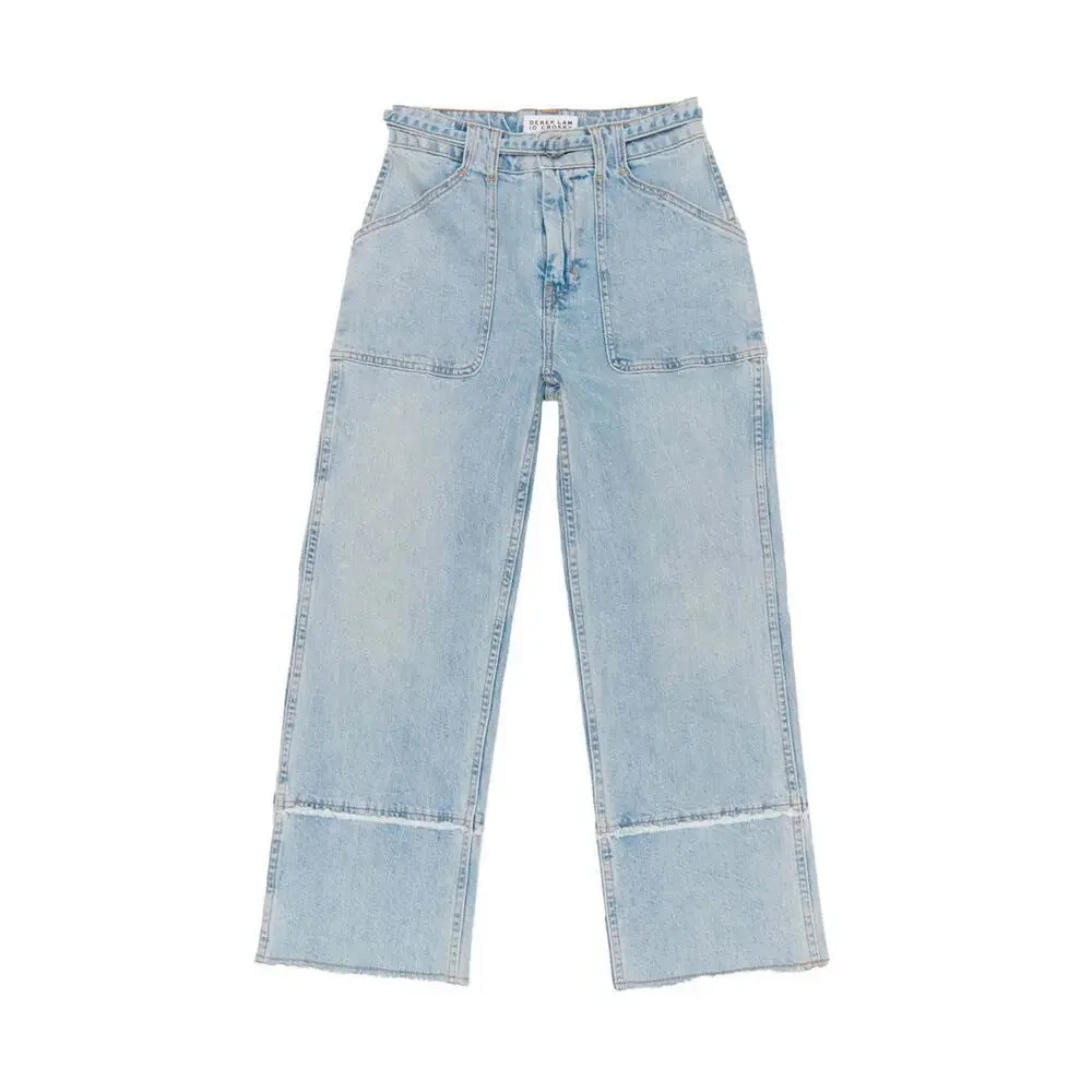 Derek Lam 10 Crosby Light Wash Zuri Cropped Wide Leg Pant Size 27 - Picture 3 of 11